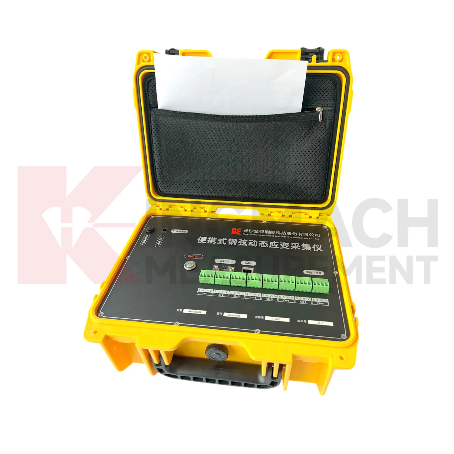 Tragbare dynamische Dehnungserfassungsanzeige für vibrierende Drähte JMYD-6008BX